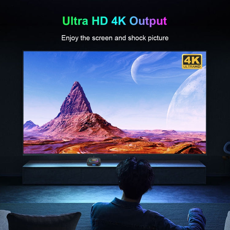HK1 RBOX K8 8K Android 13.0 Smart TV Box with Remote Control, 2GB+16GB, RK3528 Quad-Core(AU Plug)