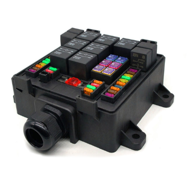 12V 5 Pin Car RV Water-resistant Fuse Relay Box Car Modified Multi-Light Control Fuse Box