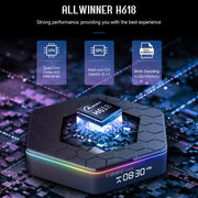 T95Z Plus 8K WiFi6 Android 12.0 Smart TV Box with Remote Control, 4GB+64GB, Allwinner H618 Quad-Core(US Plug)