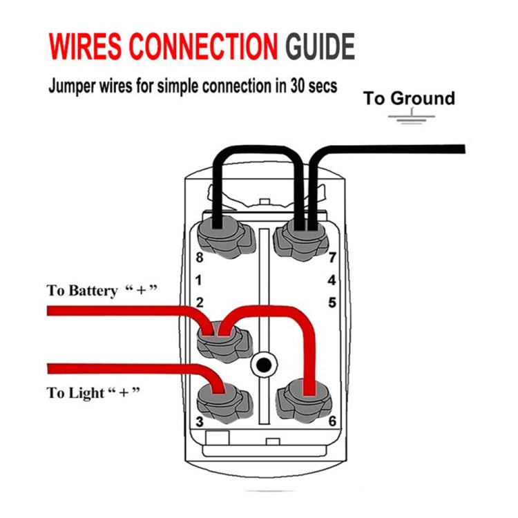 6pcs / Set Car Marine 5 Pin Rocker Switch Jumper Wire kit with Male & Female Terminals - DIY Cables by PMC TechLife | Online Shopping South Africa | PMC TechLife | Buy Now Pay Later Mobicred