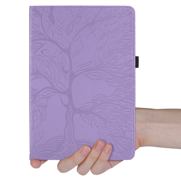For Realme Pad 2 Tree Life Embossed Rotation Leather Tablet Case(Purple) - Realme by PMC TechLife | Online Shopping South Africa | PMC TechLife | Buy Now Pay Later Mobicred