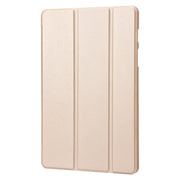 For Samsung Galaxy Tab S9+ / S10+ 3-Fold Holder Silicone Leather Tablet Case(Gold)