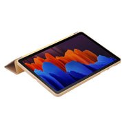 For Samsung Galaxy Tab S9+ / S10+ 3-Fold Holder Silicone Leather Tablet Case(Gold)