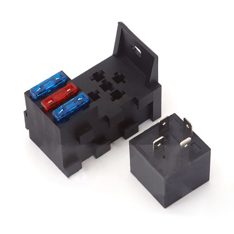 12V 4 Pin Car RV Engine Compartment Multi-Way Fuse Holder 3 Ways With Relay Holder
