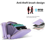 For Motorola Razr 40 Long and Short Lanyard Zipper Card Slot Foldable Phone Case(Purple)