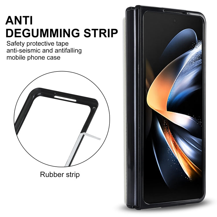 For Samsung Galaxy Z Fold4 Double Buckle Card Slot Foldable Phone Case with Pen Slot(White) - Galaxy Z Fold4 5G Cases by PMC TechLife | Online Shopping South Africa | PMC TechLife