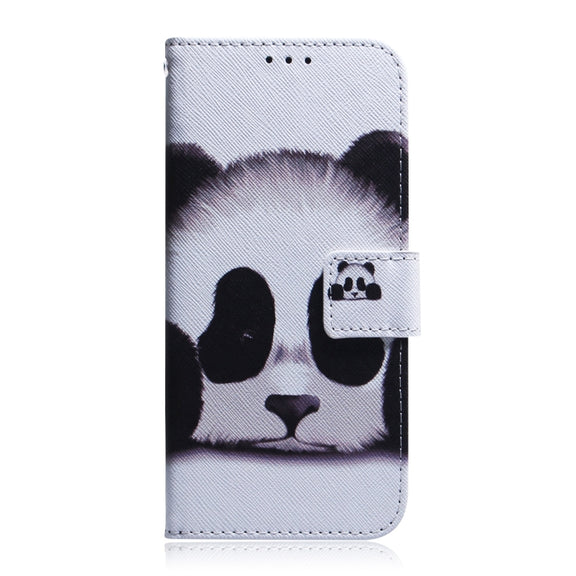 For Motorola Moto G Play 4G 2024 Coloured Drawing Flip Leather Phone Case(Panda)