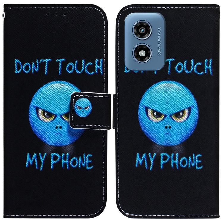For Motorola Moto G Play 4G 2024 Coloured Drawing Flip Leather Phone Case(Anger) - free shipping - PMC Jewellery - Order now!
