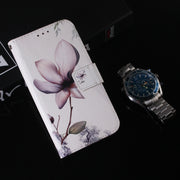 For Motorola Moto G Power 5G 2024 Coloured Drawing Flip Leather Phone Case(Magnolia)