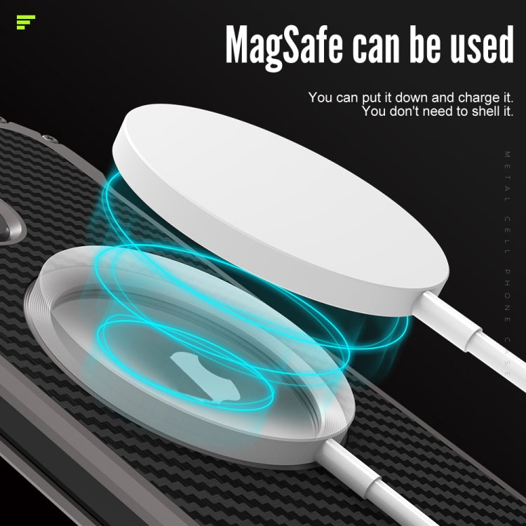 For iPhone 16 Pro Max R-JUST RJ51 Hollow MagSafe Magnetic Metal Phone Case(Space Grey)