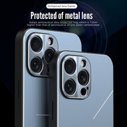 For iPhone 15 Pro R-JUST RJ52 3-Line Style Metal TPU Shockproof Phone Case(Silver)