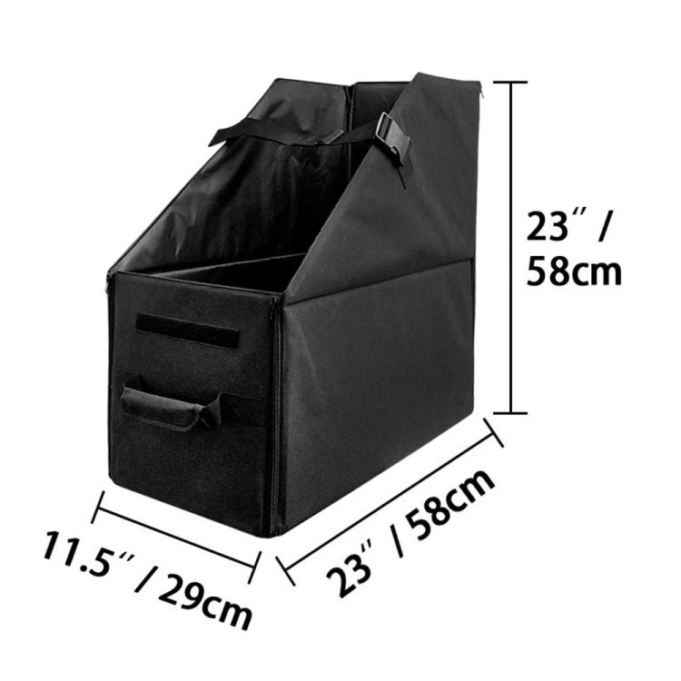 Oxford Cloth Car Trunk Folding Bicycle Storage Box with Dust Cover(Black)