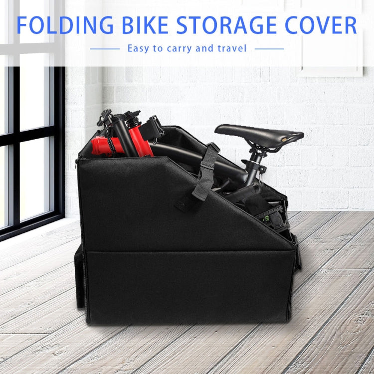 Oxford Cloth Car Trunk Folding Bicycle Storage Box with Dust Cover(Black)