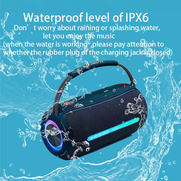 T&G X360 20W RGB Colorful Bluetooth Speaker Portable Outdoor 3D Stereo Speaker(Blue)