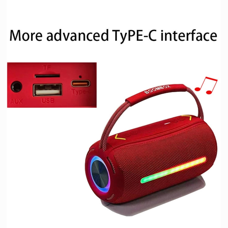 T&G X360 20W RGB Colorful Bluetooth Speaker Portable Outdoor 3D Stereo Speaker(Red)