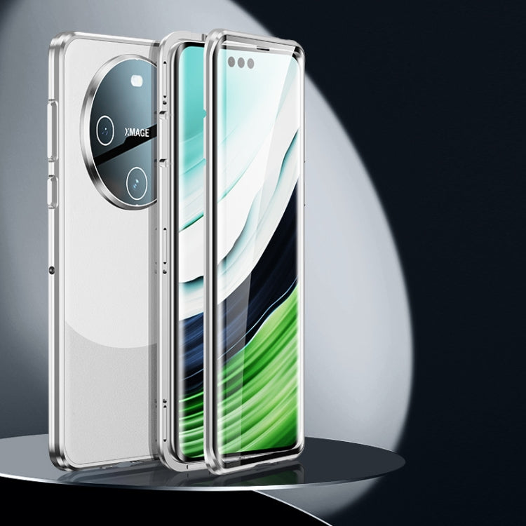 For Huawei Mate 60 Pro Double-sided Plain Leather Glass Phone Case(White) - Huawei Cases by PMC TechLife | Online Shopping South Africa | PMC TechLife | Buy Now Pay Later Mobicred