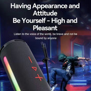 T&G TG374 Portable 3D Stereo Bluetooth Speaker Subwoofer Support FM / TF Card / RGB Light(Green)