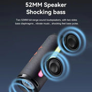 T&G TG374 Portable 3D Stereo Bluetooth Speaker Subwoofer Support FM / TF Card / RGB Light(Green)