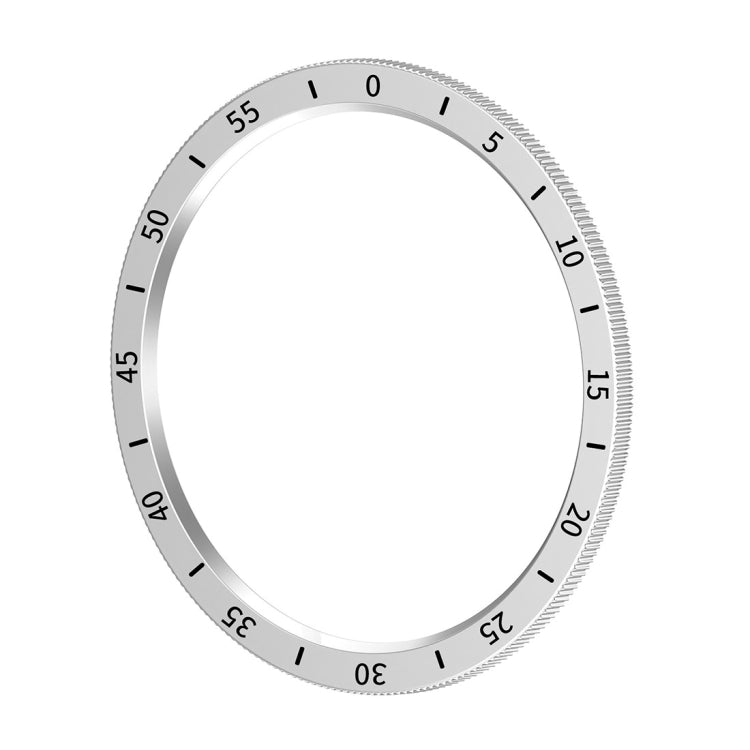 For Samsung Galaxy Watch 6 Classic 47mm Smart Watch Dial Protection Frame with Time Scale(Silver) - Watch Cases by PMC TechLife | Online Shopping South Africa | PMC TechLife