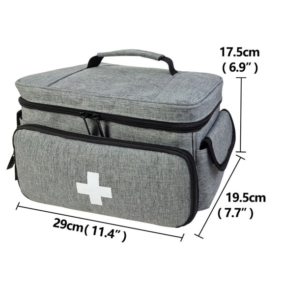 Small Medicine Storage Bag Home First Aid Kit(Grey)