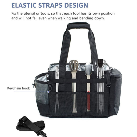 Large Foldable and Portable Outdoor Car Camping Picnic Storage Bag(Black)