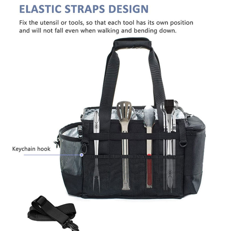 Large Foldable and Portable Outdoor Car Camping Picnic Storage Bag(Black)