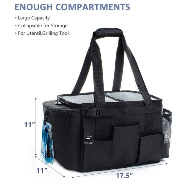 Large Foldable and Portable Outdoor Car Camping Picnic Storage Bag(Black)