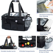 Large Foldable and Portable Outdoor Car Camping Picnic Storage Bag(Black)