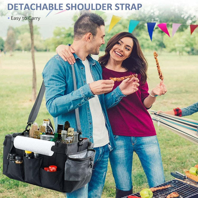 Large Foldable and Portable Outdoor Car Camping Picnic Storage Bag(Black)
