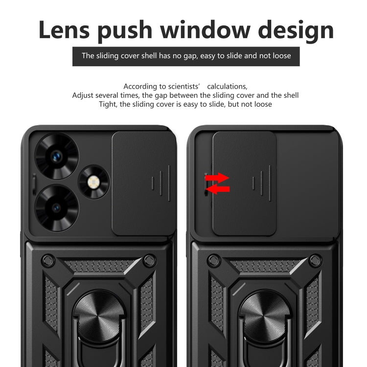 For Infinix Hot 30 Sliding Camera Cover Design TPU+PC Phone Case(Silver) - Infinix Cases by PMC TechLife | Online Shopping South Africa | PMC TechLife | Buy Now Pay Later Mobicred