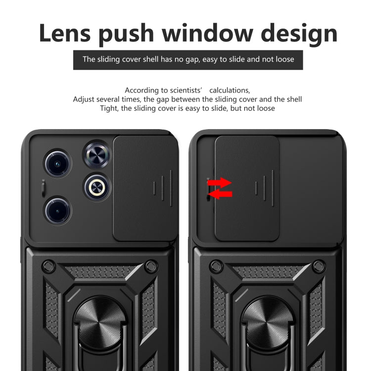 For Infinix Hot 40i / Smart 8 Sliding Camera Cover Design TPU+PC Phone Case(Green) - Infinix Cases by PMC TechLife | Online Shopping South Africa | PMC TechLife | Buy Now Pay Later Mobicred