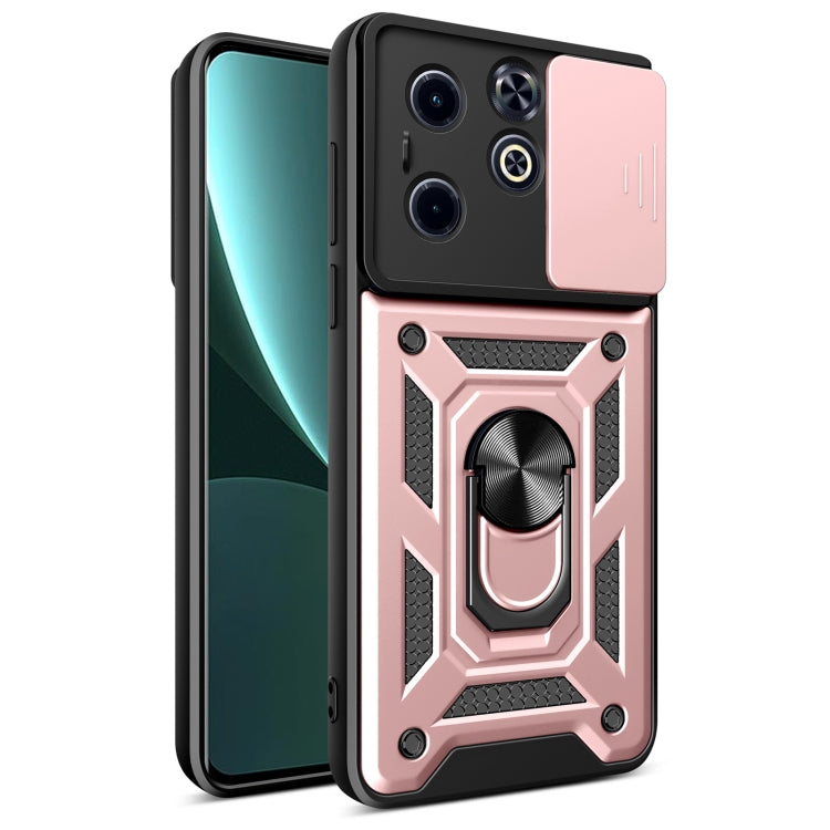 For Infinix Hot 40i / Smart 8 Sliding Camera Cover Design TPU+PC Phone Case(Rose Gold) - Infinix Cases by PMC TechLife | Online Shopping South Africa | PMC TechLife | Buy Now Pay Later Mobicred