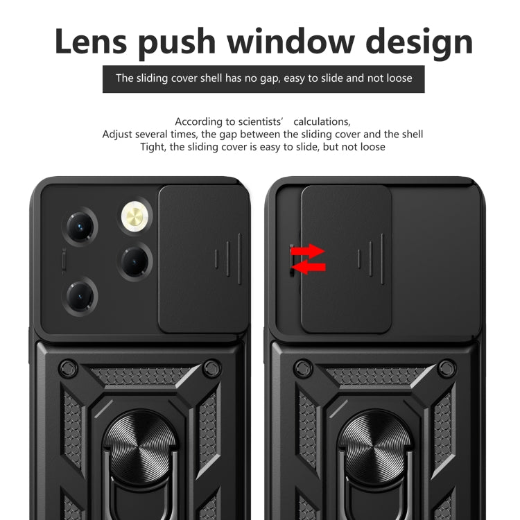 For Infinix Hot 40 / 40 Pro 4G Sliding Camera Cover Design TPU+PC Phone Case(Red) - Infinix Cases by PMC TechLife | Online Shopping South Africa | PMC TechLife | Buy Now Pay Later Mobicred