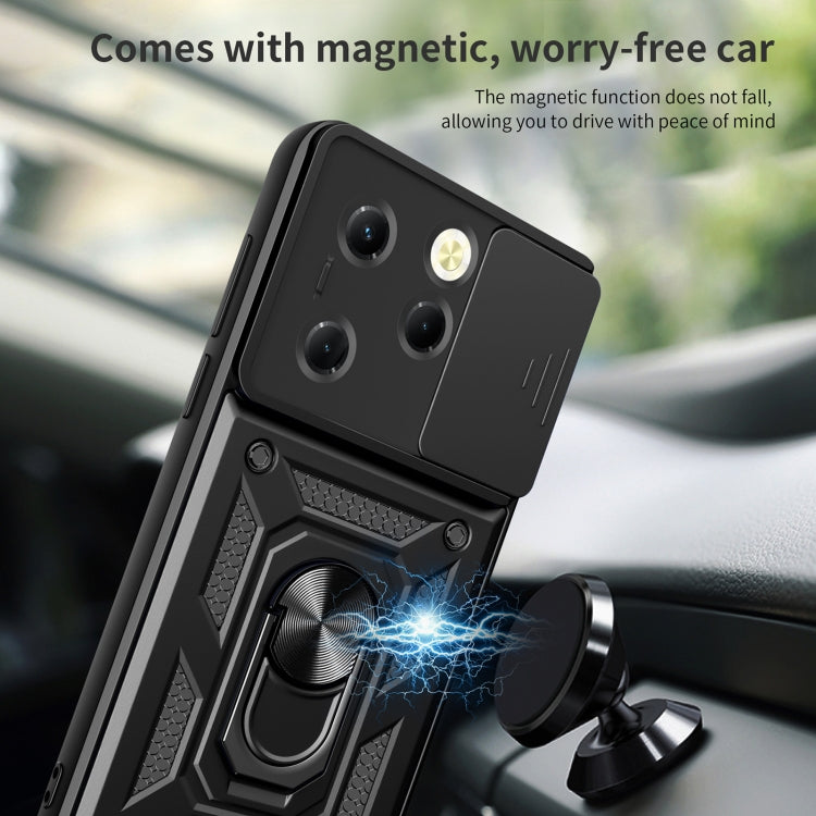 For Infinix Hot 40 / 40 Pro 4G Sliding Camera Cover Design TPU+PC Phone Case(Blue) - Infinix Cases by PMC TechLife | Online Shopping South Africa | PMC TechLife | Buy Now Pay Later Mobicred