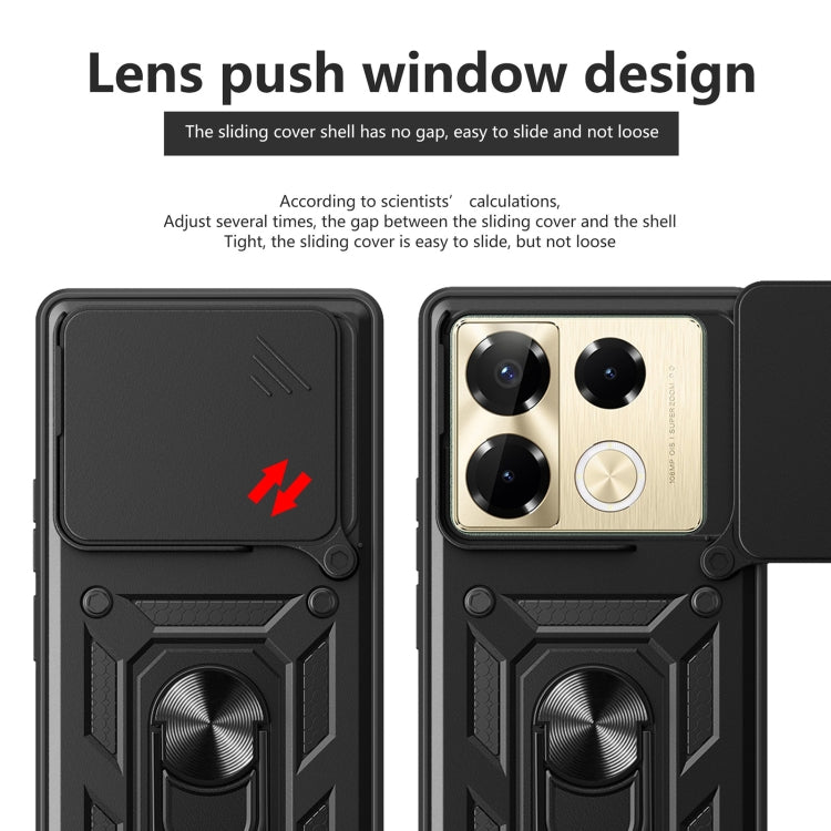 For Infinix Note 40 Pro/40 Pro+ 5G Sliding Camera Cover Design TPU+PC Phone Case(Green) - Infinix Cases by PMC TechLife | Online Shopping South Africa | PMC TechLife | Buy Now Pay Later Mobicred