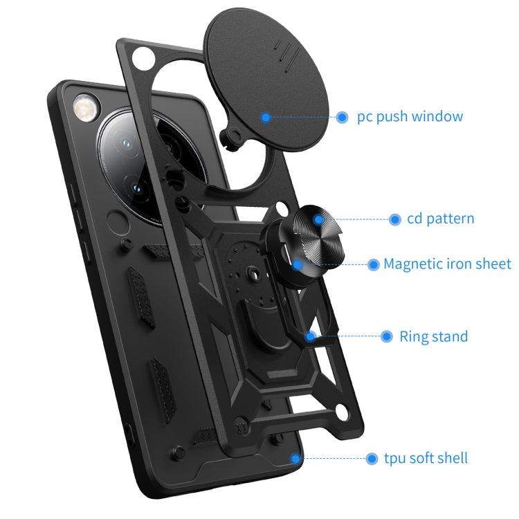 For Infinix Zero 40 5G Sliding Camera Cover Design TPU+PC Phone Case(Black) - free shipping - PMC TechLife - Order now!