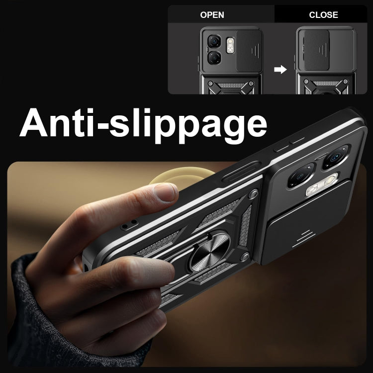 For Infinix Smart 9 / Hot 50i Sliding Camera Cover Design TPU+PC Phone Case(Green) - free shipping - PMC TechLife - Order now!