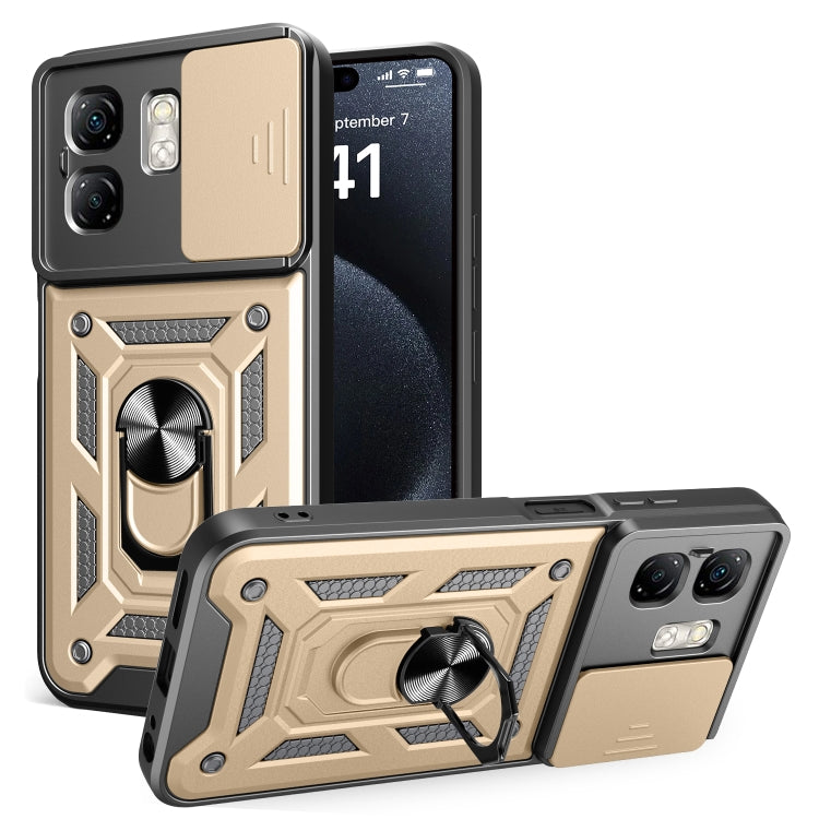 For Infinix Smart 9 / Hot 50i Sliding Camera Cover Design TPU+PC Phone Case(Gold) - free shipping - PMC TechLife - Order now!