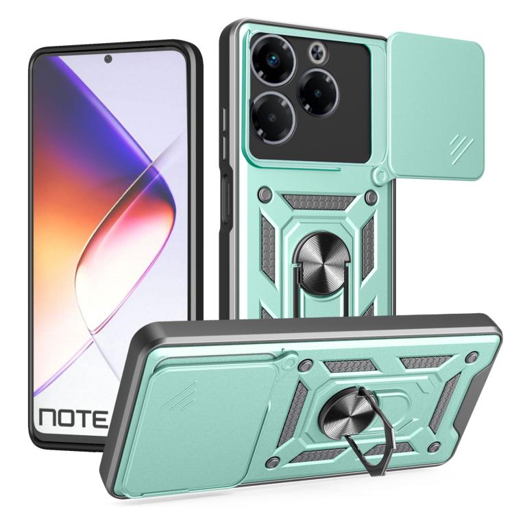 For Infinix Note 40X 5G Sliding Camera Cover Design TPU+PC Phone Case(Green) - free shipping - PMC TechLife - Order now!