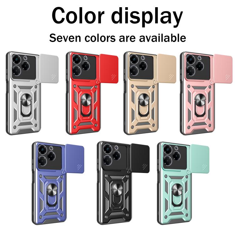 For Infinix Note 40X 5G Sliding Camera Cover Design TPU+PC Phone Case(Silver) - free shipping - PMC TechLife - Order now!