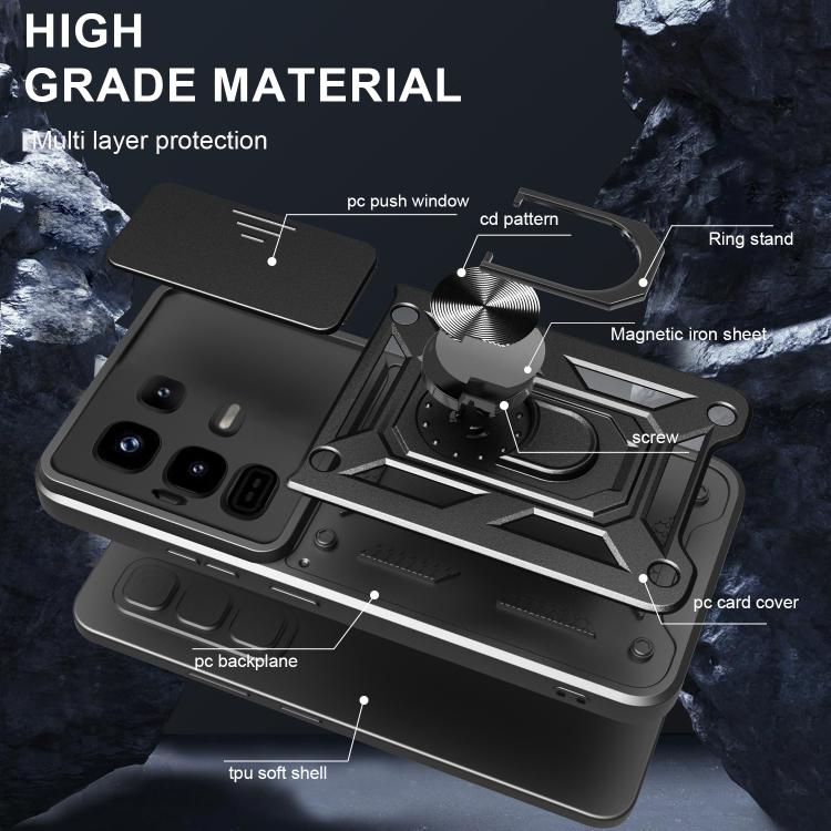 For Infinix Note 50 Pro 4G Sliding Camera Cover Design TPU+PC Phone Case(Gold) - free shipping - PMC TechLife - Order now!
