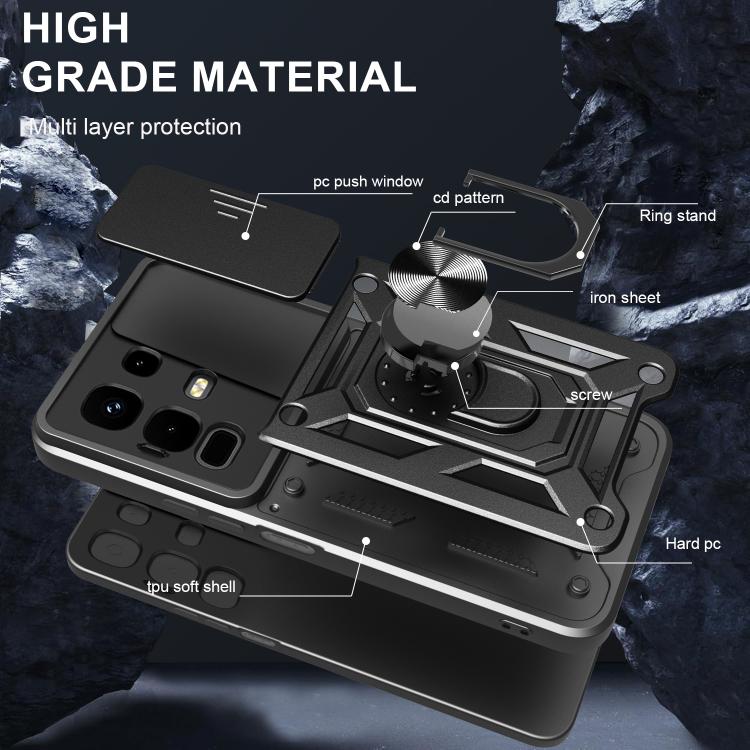 For Infinix Note 50x Sliding Camera Cover Design TPU+PC Phone Case(Red) - free shipping - PMC TechLife - Order now!