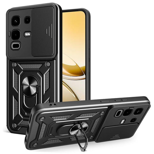 For Infinix Note 50s Sliding Camera Cover Design TPU+PC Phone Case(Black) - free shipping - PMC Jewellery - Order now!