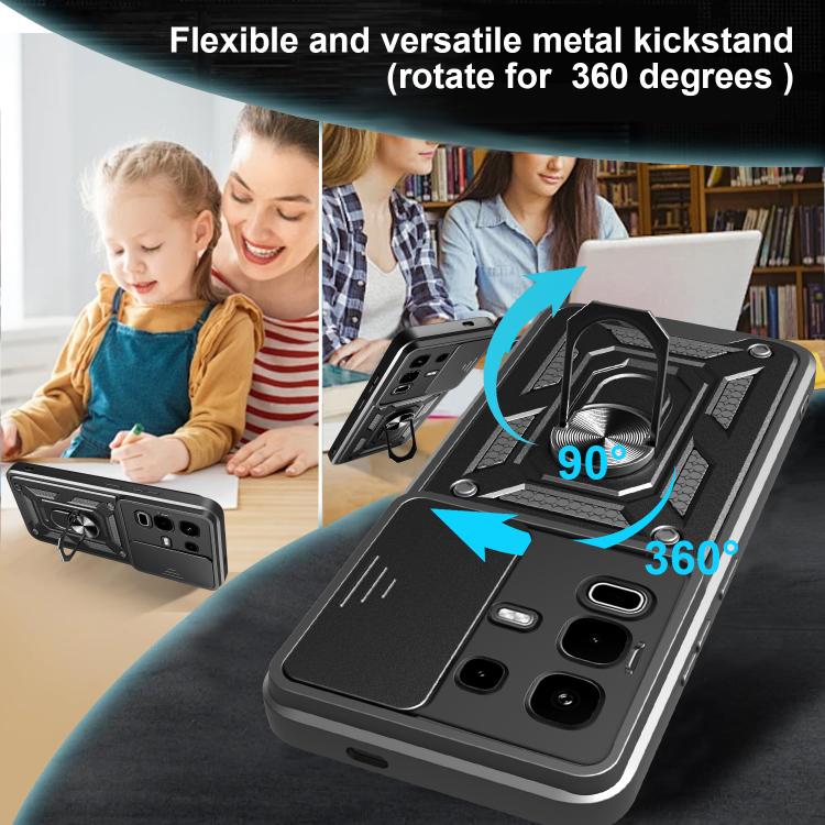 For Infinix Note 50s Sliding Camera Cover Design TPU+PC Phone Case(Green) - free shipping - PMC TechLife - Order now!