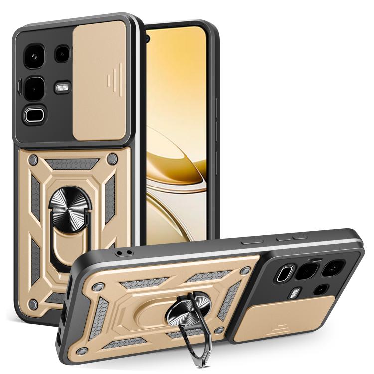 For Infinix Note 50s Sliding Camera Cover Design TPU+PC Phone Case(Gold) - free shipping - PMC TechLife - Order now!