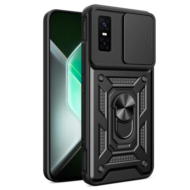 For Infinix GT 30 Pro Sliding Camera Cover Design TPU+PC Phone Case(Black) - free shipping - PMC TechLife - Order now!