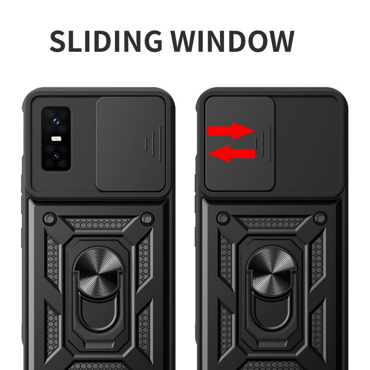 For Infinix GT 30 Pro Sliding Camera Cover Design TPU+PC Phone Case(Black) - free shipping - PMC TechLife - Order now!