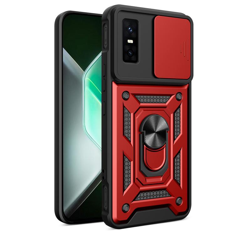 For Infinix GT 30 Pro Sliding Camera Cover Design TPU+PC Phone Case(Red) - free shipping - PMC TechLife - Order now!