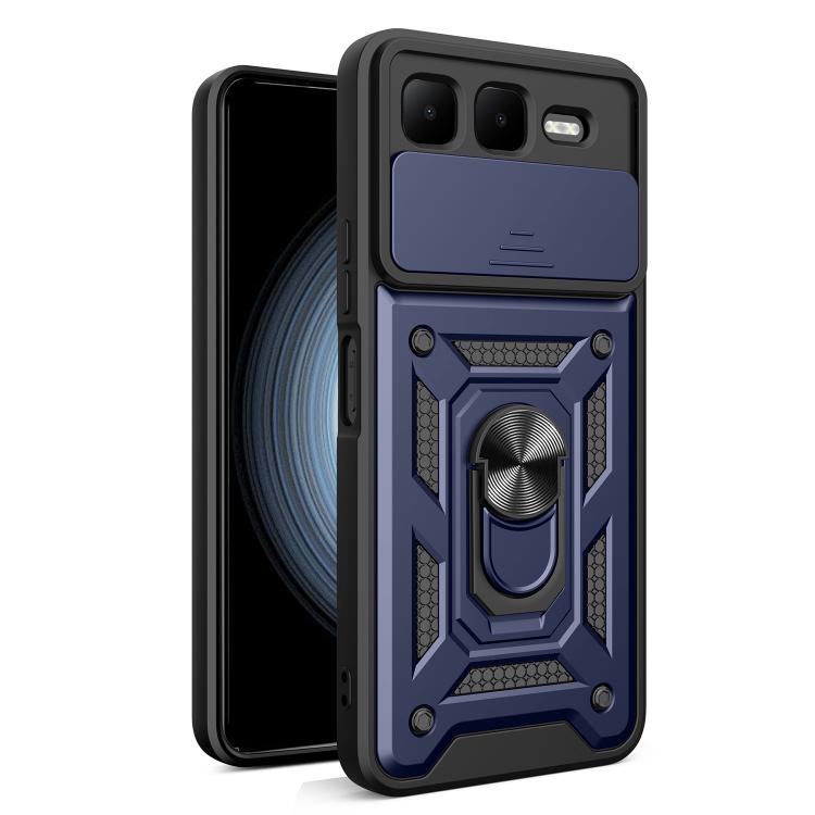 For Infinix Smart 10 Plus 4G Sliding Camera Cover Design TPU+PC Phone Case(Blue) - free shipping - PMC TechLife - Order now!