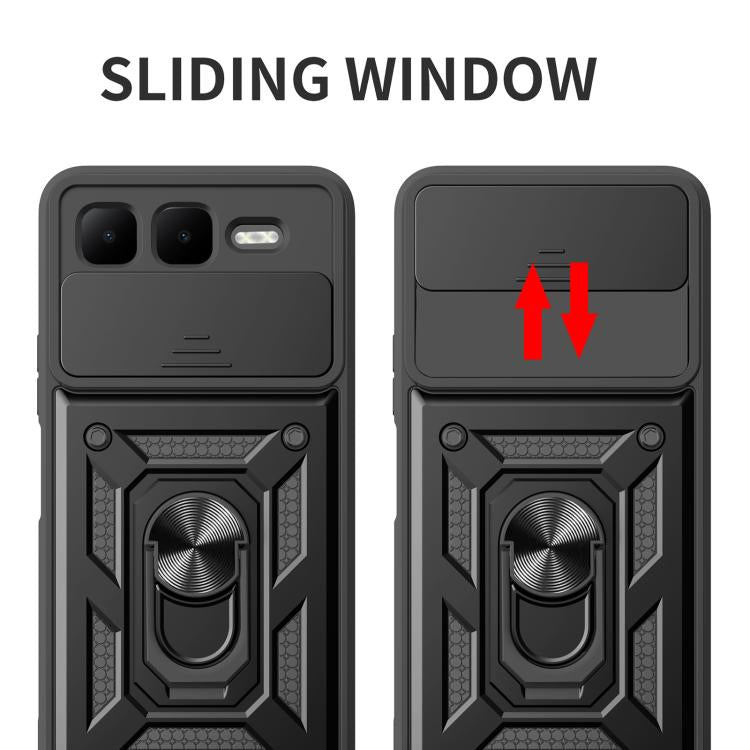 For Infinix Smart 10 Plus 4G Sliding Camera Cover Design TPU+PC Phone Case(Blue) - free shipping - PMC TechLife - Order now!